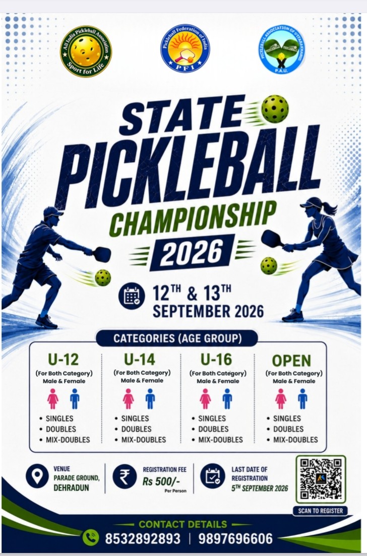 Uttarakhand State Pickleball Championship  2026